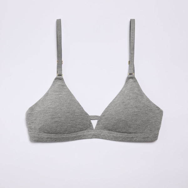 Supima® Cotton Wirefree Bra Heather Grey