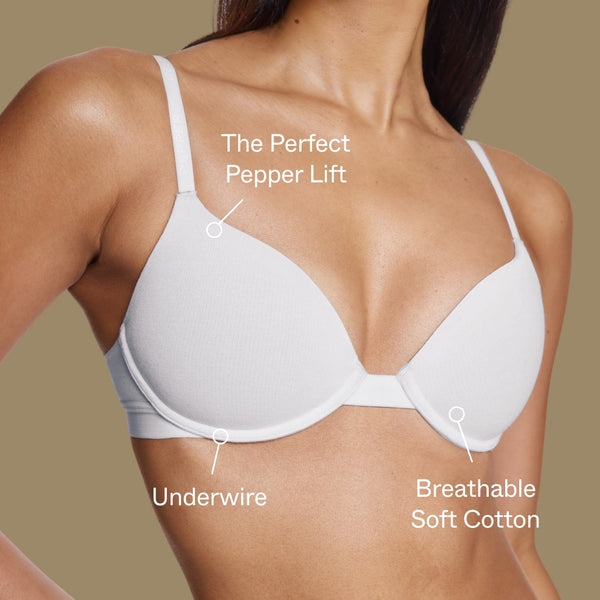 Supima® Cotton Lift Up Bra White