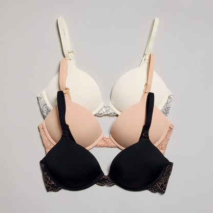 Smooth Lace Lift Up Bra Ecru Two-Tone