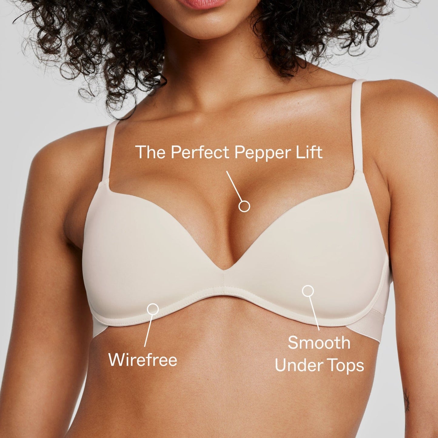 Zero-G Wirefree Lift Up Bra Sand